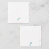 ミニマルかわいいサボテンフェミニンパーソナライズされた ノートカード (正面/裏面)