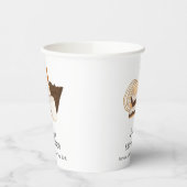 ミニマルかわいいズ・モア・ラブ&おもしろい・ベビーシャワー 紙コップ (左)