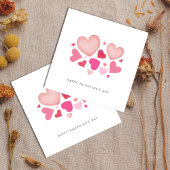 ミニマルかわいいハートボーイフレンドのバレンタインカード 招待状