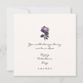 ミニマルかわいいバラボーイフレンドのバレンタインカード 招待状 (正面)