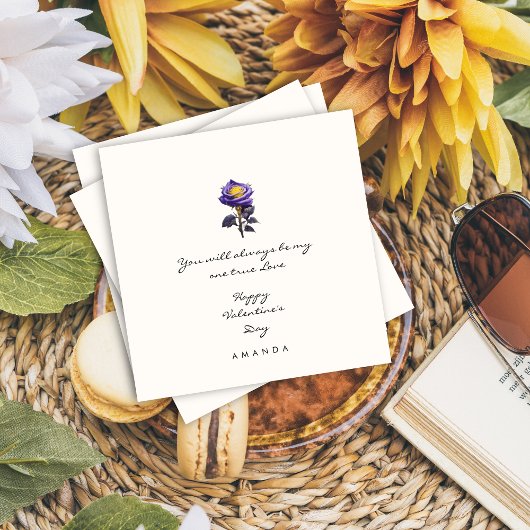 ミニマルかわいいバラボーイフレンドのバレンタインカード 招待状