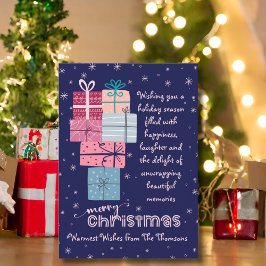 ミニマルかわいいフェスティバルカラフルクリスマス シーズンカード