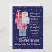 ミニマルかわいいフェスティバルカラフルクリスマス シーズンカード (正面)