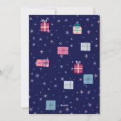 ミニマルかわいいフェスティバルカラフルクリスマス シーズンカード (裏面)