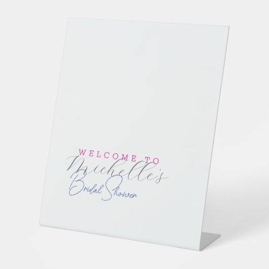 ミニマルかわいいブライダルシャワー 台座サイン (正面)
