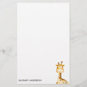 ミニマルかわいいベビーキリン子供へ 便箋 (正面)