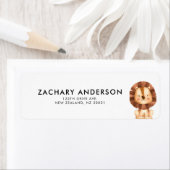 ミニマルかわいいベビーライオンキッズラパーソナライズされたボ ラベル (インサイチュ)