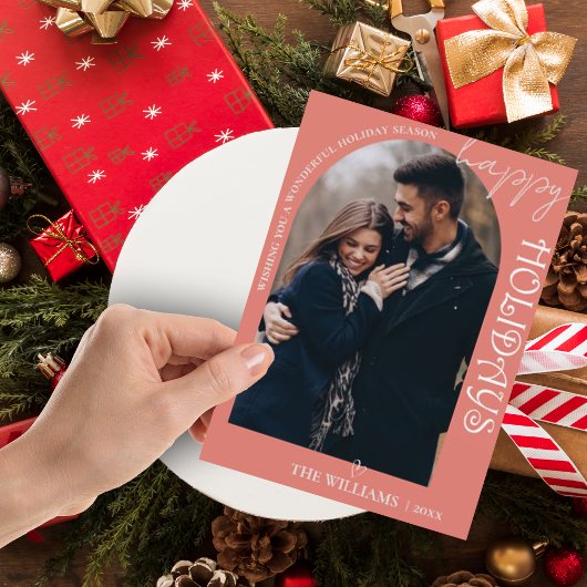 ミニマルかわいい数々のフォトメリークリスマスカード