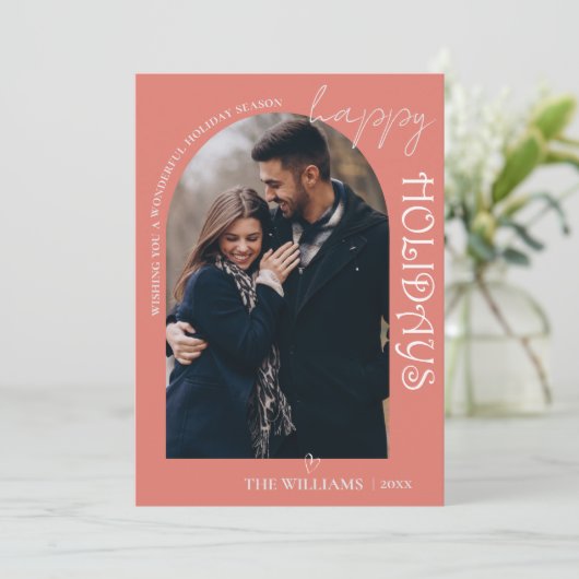 ミニマルかわいい数々のフォトメリークリスマスカード (スタンド正面)