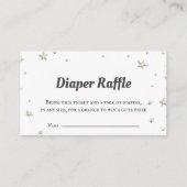 ミニマルかわいい星おむつラッフルベビーシャワー エンクロージャーカード (正面)