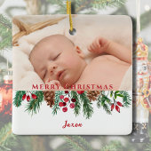 ミニマルかわいい祖母とおじいちゃんオーナメント セラミックオーナメント