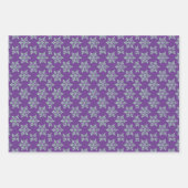 ミニマルかわいらしリストスノーフレーククリスマス ラッピングペーパーシート (正面2)