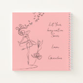 ミニマルかわいらしリストピンク女の子らしい女の子スパイラルノートブック ノートブック (裏面)