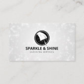 ミニマルきらめくリストクリーニングサービスハウスキーパー 名刺 (裏面)