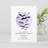 ミニマルこうもりフルムーンハローウィンパーティ 招待状 (スタンド正面)