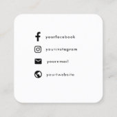 ミニマルこんにちは |白いモダンクリーンシンプル コーリングカード (裏面)