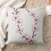 ミニマルさくらんぼブロッサムブランチ クッション (ブランケット)