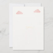 ミニマルさくらんぼブロッサムベビーシャワー 招待状 (裏面)