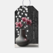 ミニマルさくらんぼ花花ベビーシャワー ギフトタグ (正面)