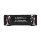 ミニマルさくらんぼ花花ベビーシャワー ラベル (正面)