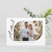 ミニマルたった今結婚しました写真 案内状 (スタンド正面)