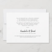 ミニマルたった今結婚しました写真 案内状 (裏面)