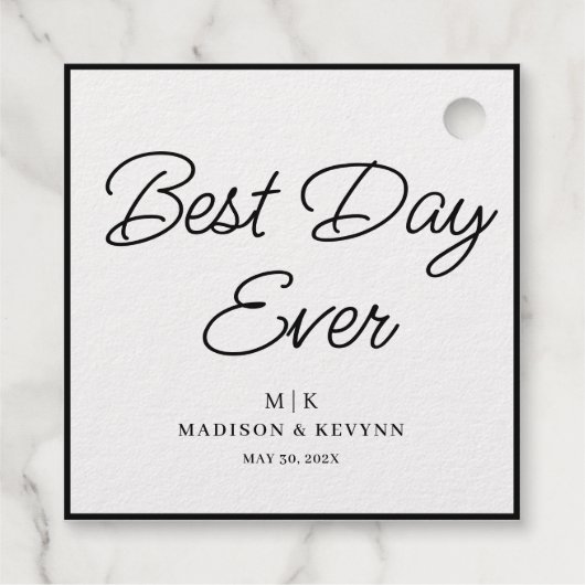 ミニマルでおしゃれなウェディングタグ フェイバータグ (裏面)