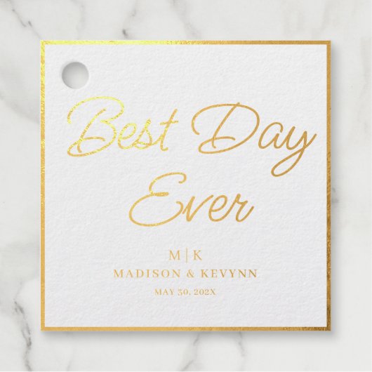 ミニマルでおしゃれなウェディングタグ フェイバータグ (正面)