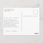 ミニマルでおしゃれなサンキューポストカード ポストカード (裏面)