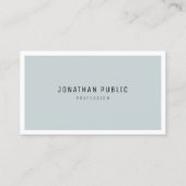 ミニマルでおしゃれなシンプルテンプレート 現代的な青緑 名刺 (正面)