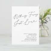 ミニマルでおしゃれな結婚式の招待状 愛を込めて フォトQRコード付き 招待状 (スタンド正面)