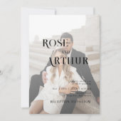 ミニマルでおしゃれな黒と白 招待状 (正面)