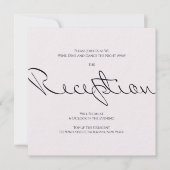 ミニマルでおしゃれな、でもフォーマルな結婚式 招待状 (正面)