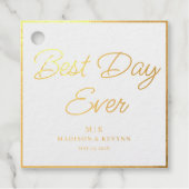 ミニマルでおしゃれな | ウェディング フェイバータグ (正面)