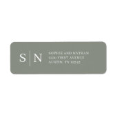 ミニマルでおしゃれな Sage Green デザイン ラベル (正面)
