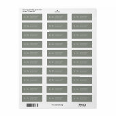 ミニマルでおしゃれな Sage Green デザイン ラベル (フルシート)