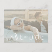 ミニマルでおしゃれな Save The Date 招待状 (正面)