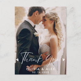 ミニマルでおしゃれ | フォト ウェディング サンクス ポストカード