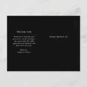 ミニマルでおしゃれ | フォト ウェディング サンクス ポストカード (裏面)