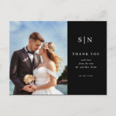 ミニマルでおしゃれ | フォト ウェディング サンクス ポストカード (正面)