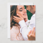 ミニマルでおしゃれ | 紫と白の写真付き セーブザデート (裏面)