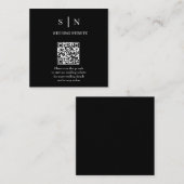 ミニマルでおしゃれ | 黒と白のQRコード エンクロージャーカード (正面/裏面)