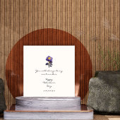 ミニマルでかわいいローズの恋人向けバレンタインカード 招待状