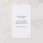 ミニマルではっきりしたな2% pipe%の写真撮影の名刺 名刺 (裏面)