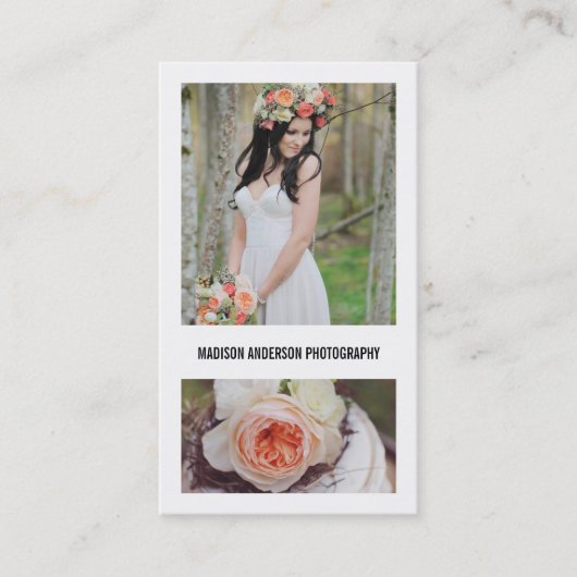 ミニマルではっきりしたな2% pipe%の写真撮影の名刺 名刺 (正面)