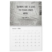 ミニマルでインスピレーションを与えるシンプルなカスタムカレンダー カレンダー (1月 2026)