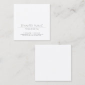 ミニマルでエレガントでモダンで明白で粋な贅沢 スクエア名刺 (正面/裏面)