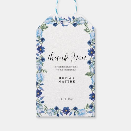 ミニマルでエレガントなお礼のギフト ギフトタグ (正面)