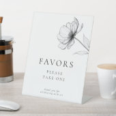 ミニマルでエレガントなお花のギフトサイン 台座サイン (インサイチュ)