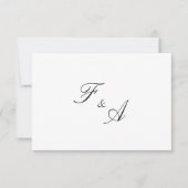 ミニマルでエレガントなイスラム教の結婚式 出欠カード (正面)